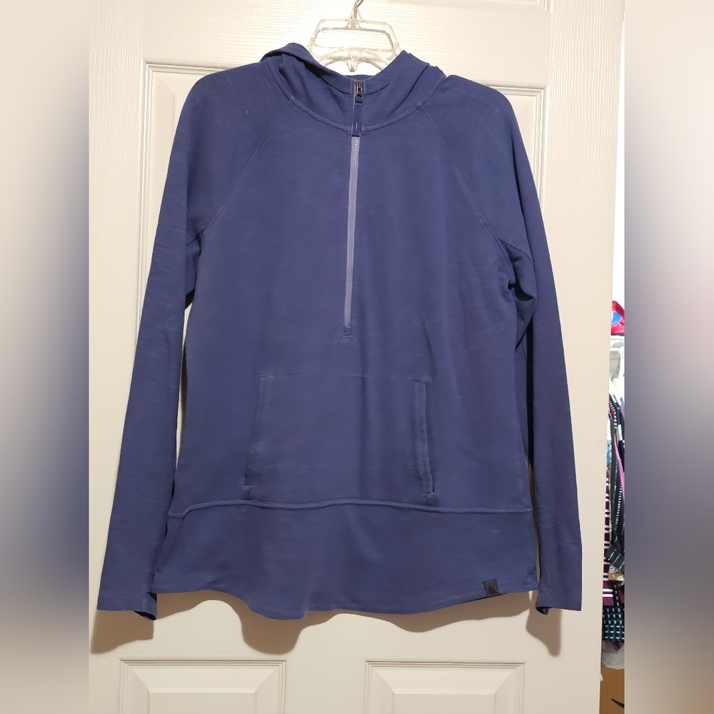 L.L. Bean Periwinkle Half-Zip Pullover Sz L